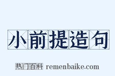 小前提造句是什么意思的图片